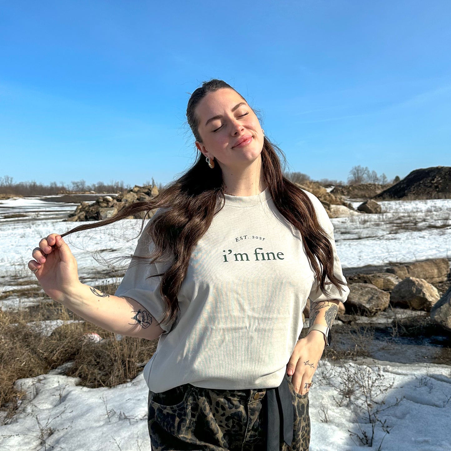 'im fine' t-shirt